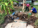 เจ้าหน้าที่กิจการประปาฯ ดำเนินการซ่อมท่อน้ำ ที่บ้านพัก ป457กร.